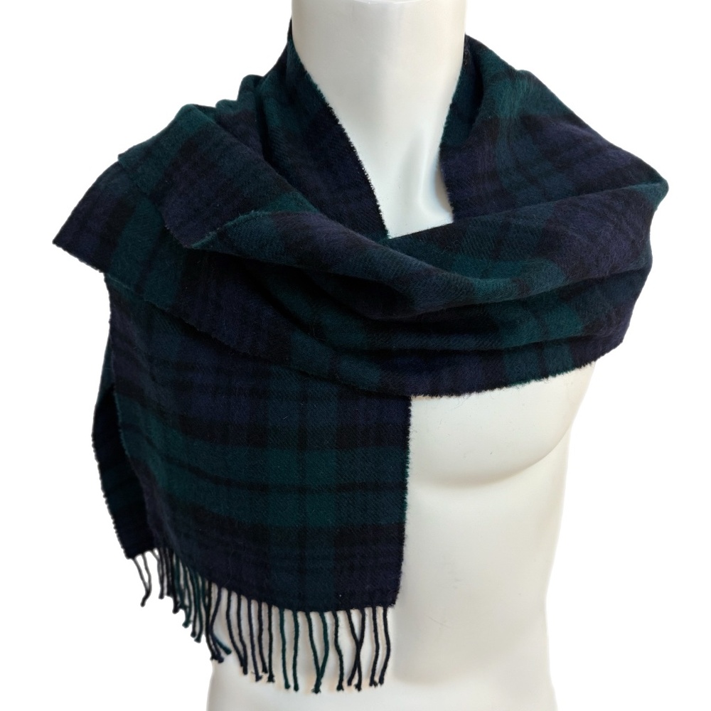 Howlin Scotland 100% Lambswool Plaid Scarf 🇬🇧– Black Watch Tartan